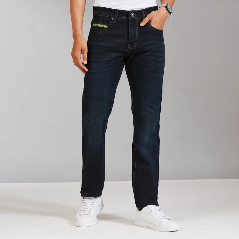 Duke Men Narrow Fit Stretchable Jeans (SDD9291N) Tint Green / 38 / Washed