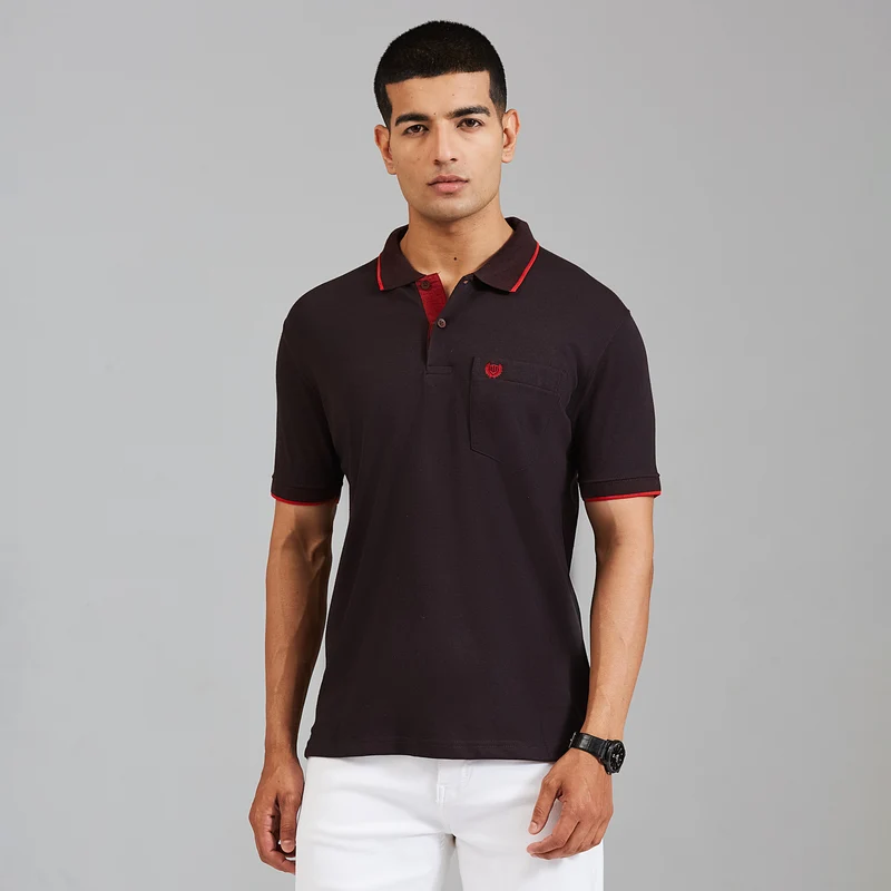 Duke Men Half Sleeve Cotton Smart Fit Casual T-shirt (SD74) Mehroon / M / Solid