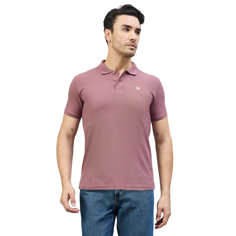 Duke Men Half Sleeve Cotton Smart Fit Casual T-shirt (SD71) 3XL / Dusty Mauve / Solid