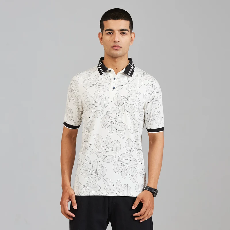 Duke Men Half Sleeve Cotton Regular Casual T-shirt (LF8115) White / XL / Printed