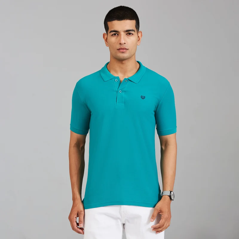 Duke Men Half Sleeve Cotton Smart Fit Casual T-shirt (SD71) 4XL / Deep Green / Solid