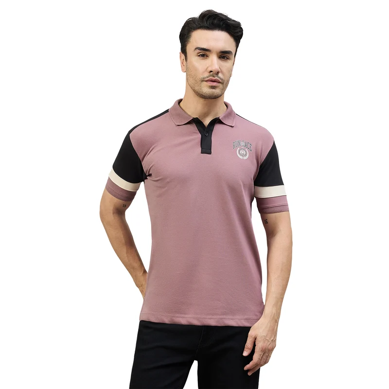 Duke Urban Men Half Sleeve Cotton Regular Fit Casual T-shirt (LF7962) Dusty Mauve / L / Solid