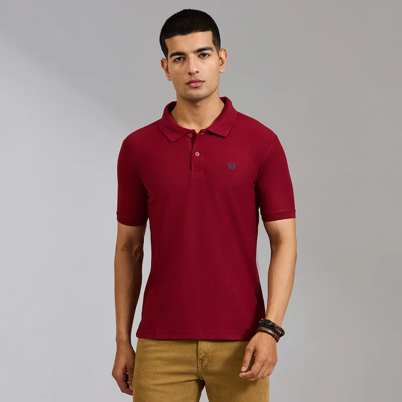 Duke Men Half Sleeve Cotton Smart Fit Casual T-shirt (SD71) 4XL / Wine / Solid