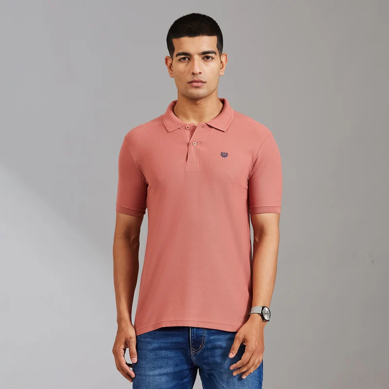 Duke Men Half Sleeve Cotton Smart Fit Casual T-shirt (SD71) 3XL / Bubble Gum / Solid
