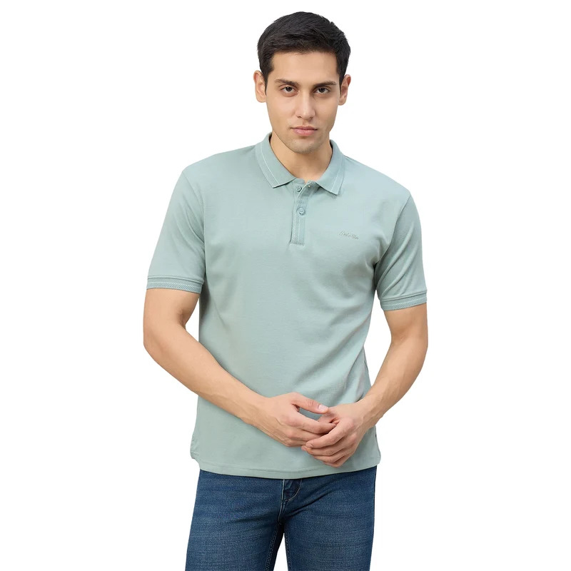 Duke Men Half Sleeve Cotton Regualr Fit Casual T-shirt (LF7888) Pine / S / Solid