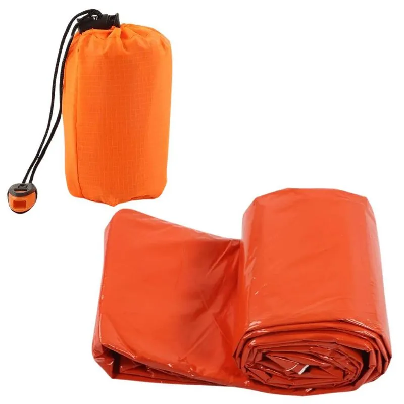 Saco Dormir Emergência Proteção Térmica Prova Água Com Bolsa