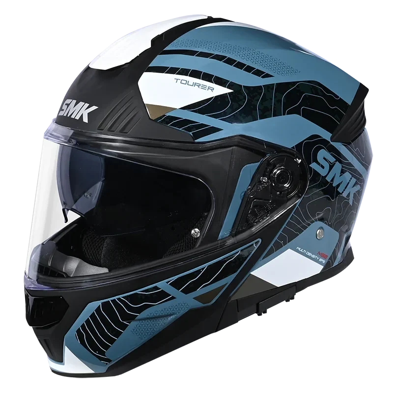 SMK GULLWING NAVIGATOR CASCO INTEGRAL DE MOTO NEGRO AZUL GL251 S