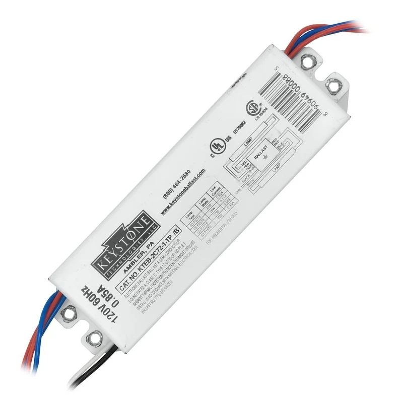 Keystone 2 Lamp 32 watt 120 volt T8 Fluorescent Ballast