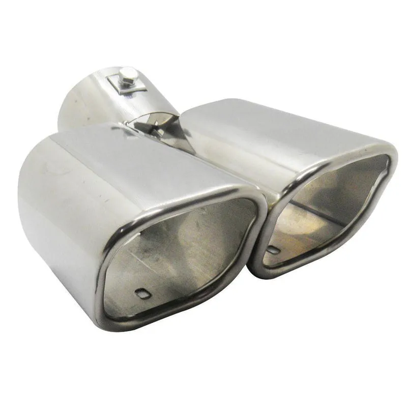 Ponteira Dupla Veicular Aço Inox Universal Escapamento Carro
