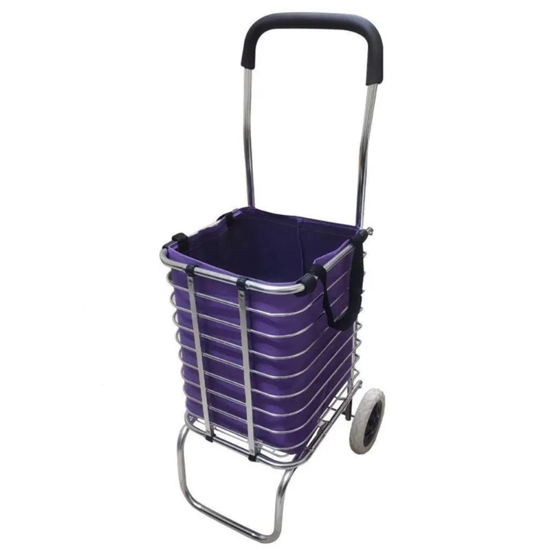 Carrinho De Feira Dobravel Aluminio Sacola Ecologica Compras