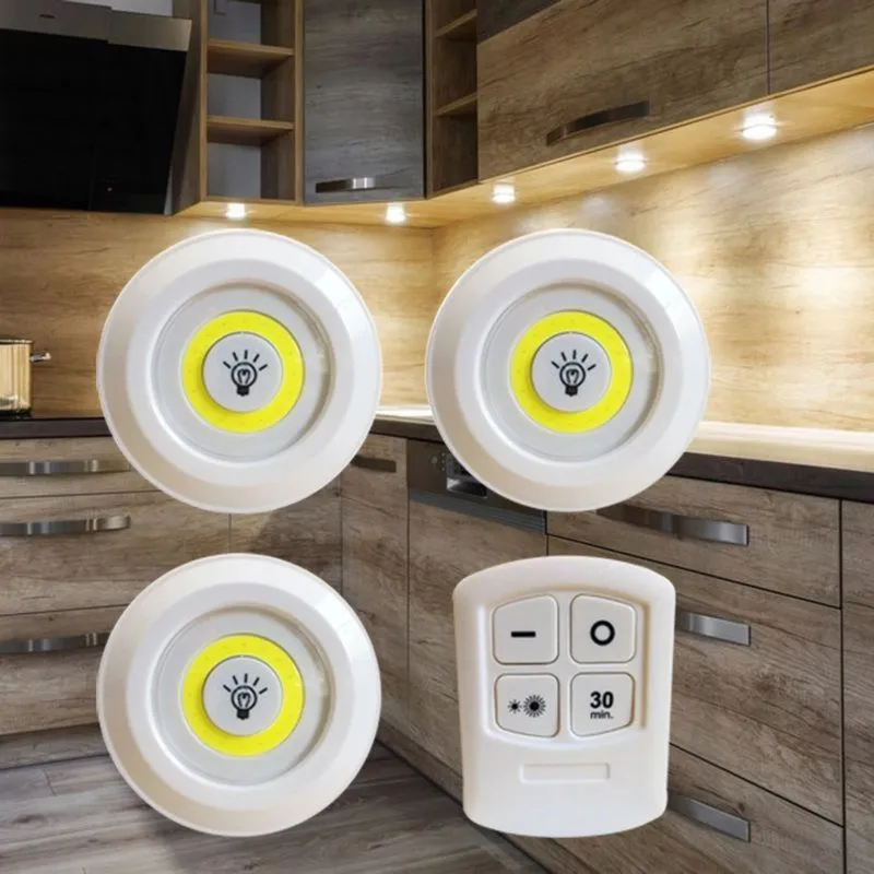 Kit 3 Lampadas Led Spot Luminaria Controle Remoto Sem Fio 15w