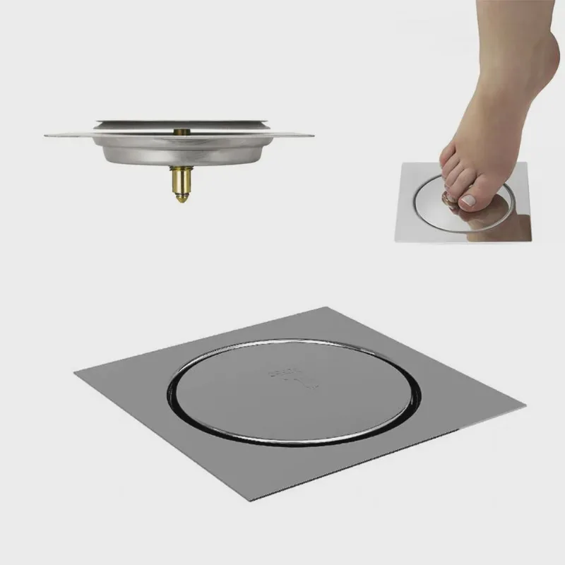 Ralo Click Inteligente Aço Inox Clic Pop Up Banheiro 15x15