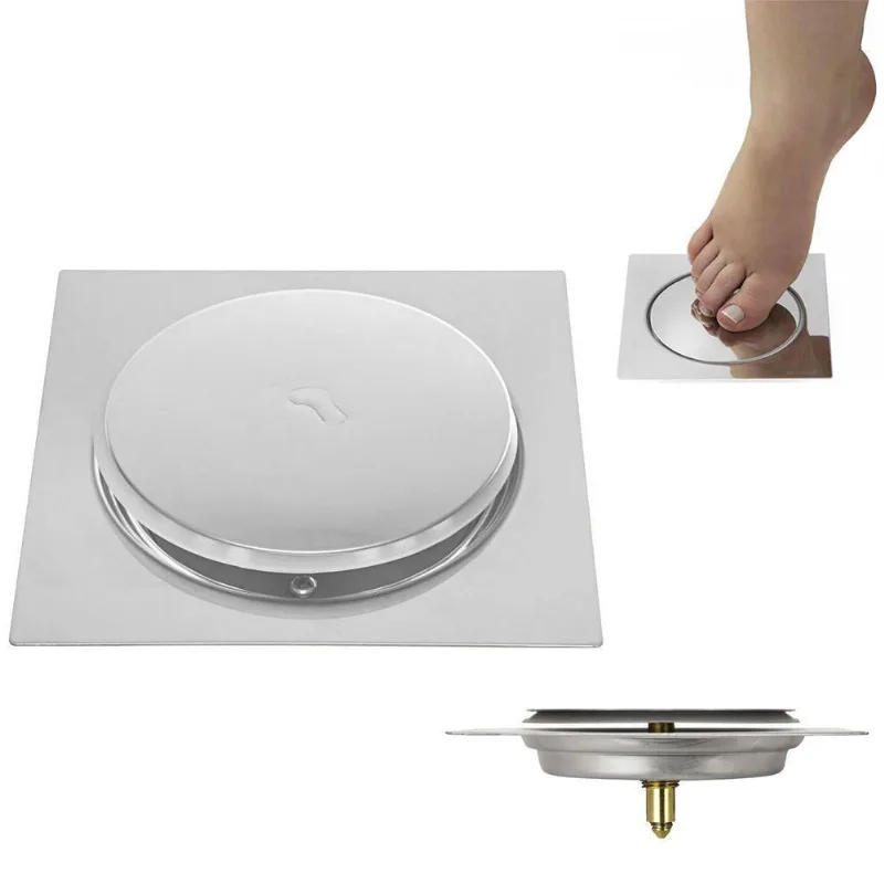 Ralo Click Inteligente 15X15 Aço Inox Pop Up Clic Banheiro