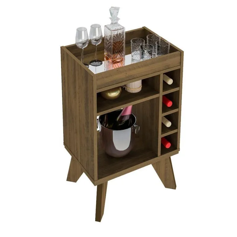 Aparador Adega Bar 4 Nichos 72x45 Cm Dri 4102 Pinho Arly