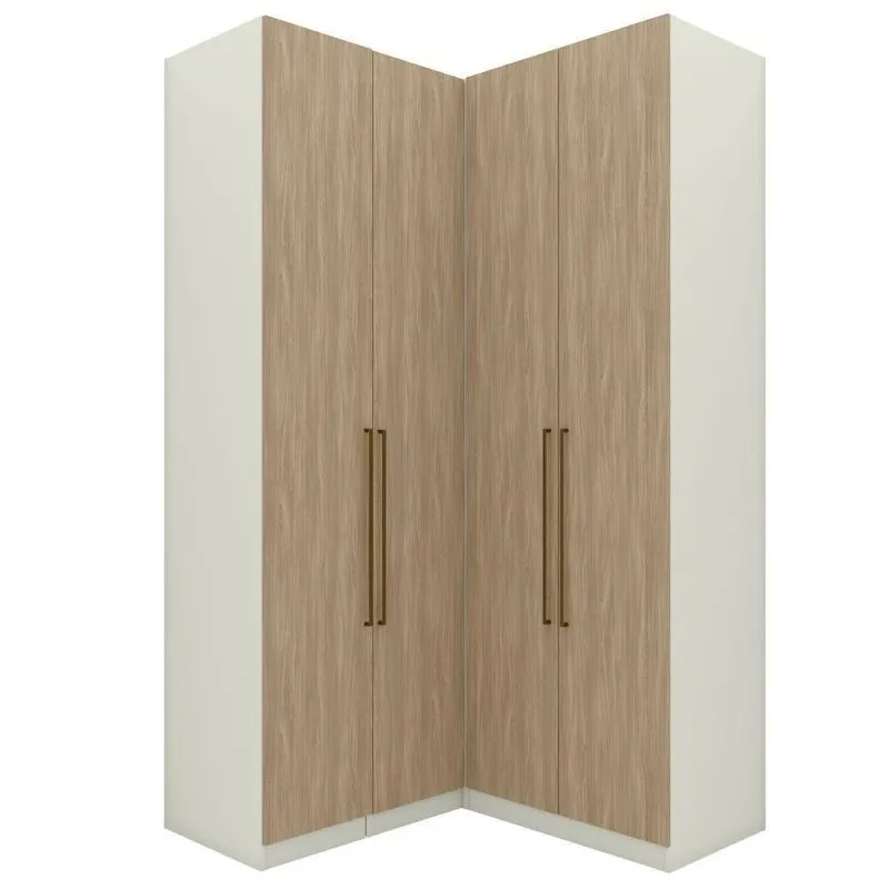 Guarda Roupa Modulado 3 Pecas 241x120 Cm Seletto Areia Jequitiba Henn Areia Jequitiba