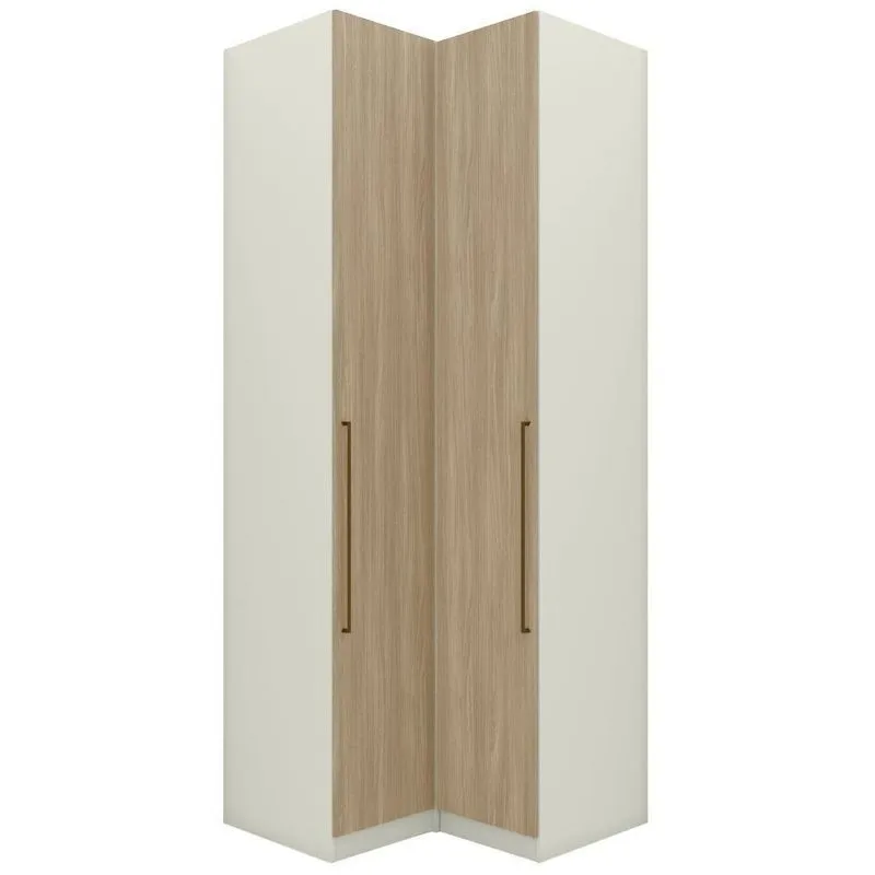 Guarda Roupa Modulado 2 Pecas 241x80 Cm Seletto Areia Jequitiba Henn Areia Jequitiba