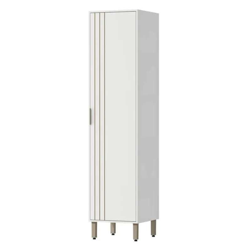 Paneleiro 1 Porta Ripada 49 Cm Mdp Glor Pgl02 Branco Neve Mxm