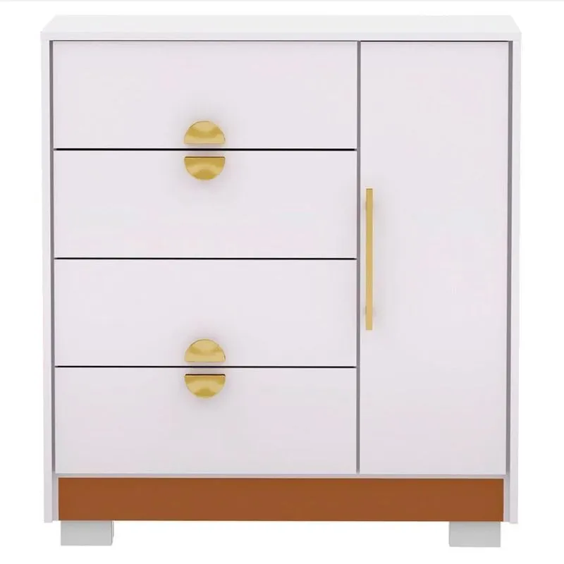 Comoda Sapateira 4 Gavetas 1p 93 Cm 20033 Branco Camarim Vlr Branco Camarim