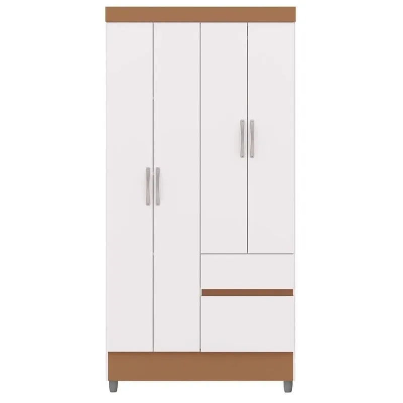 Guarda Roupa 102 Cm 4 Portas Plus 10090 Branco Camarim Vlr Branco Camarim