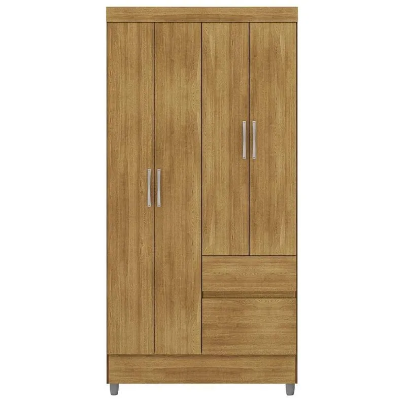 Guarda Roupa 102 Cm 4 Portas Plus 10090 Nature Vlr Nature