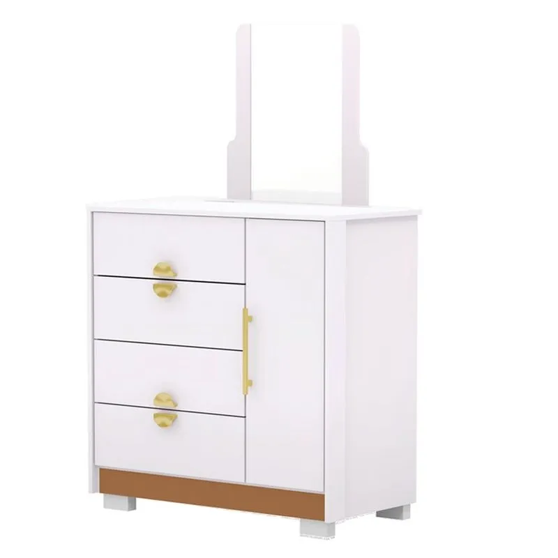 Comoda Com Espelho 4 Gavetas 1p 93 Cm Bel Branco Camarim Vlr