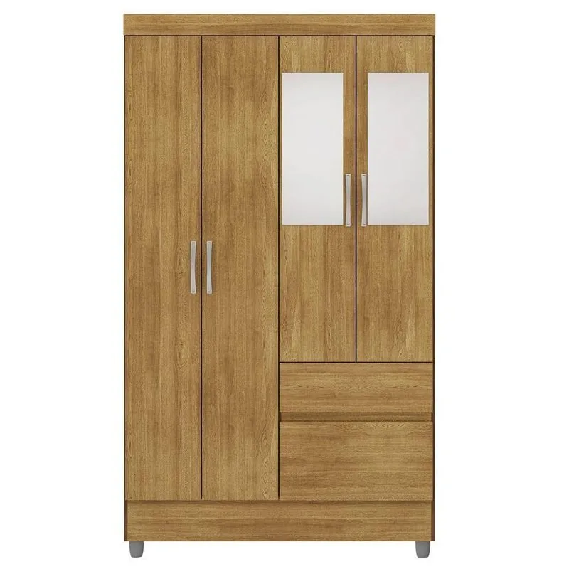 Guarda Roupa 4 Portas Espelho 102 Cm 10090 Vlr Nature