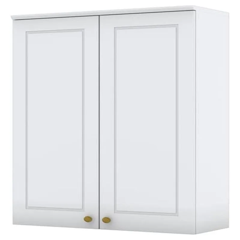 Armario Aereo 2 Portas Mdf 80 Cm Americana C356 Branco Henn