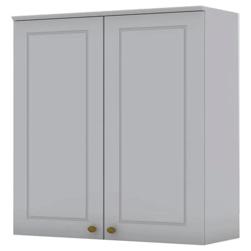 Armario Aereo 2 Portas Mdf 80 Cm Americana C356 Cinza Henn