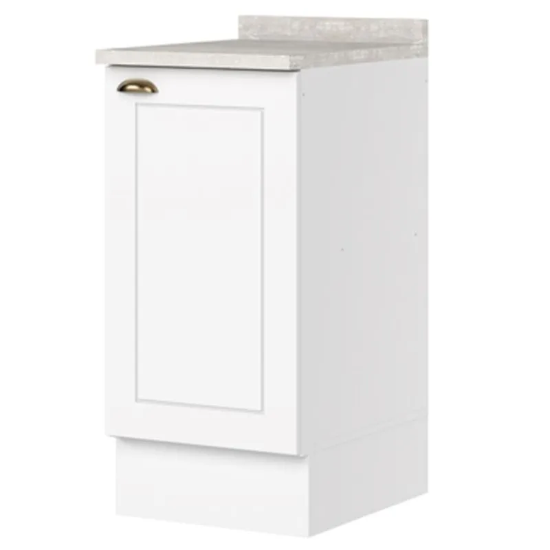 Balcao Com Tampo 1 Porta 40 Cm Americana Branco Calcare Henn