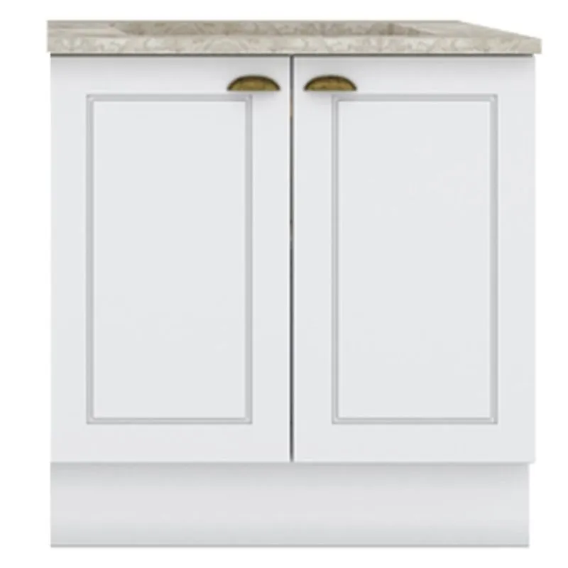 Balcao Com Tampo Para Cooktop 2p 80 Cm Americana Branco Calcare Henn