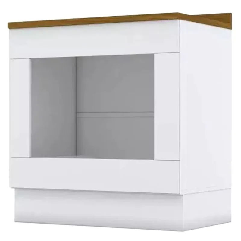Balcao Forno Embutir Com Tampo 80cm Americana Branco Nature Henn
