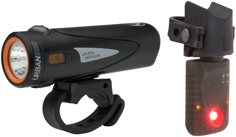 Light and Motion Urban 500 + Vya Headlight and Taillight Combo Rechargeable Set