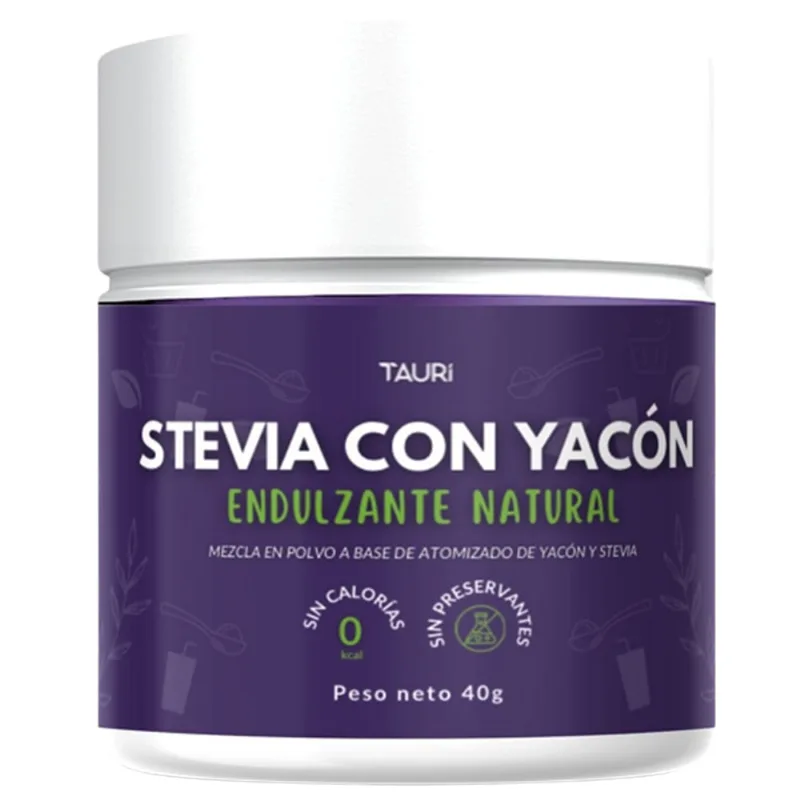Stevia con Yacón TAURI Frasco 40g