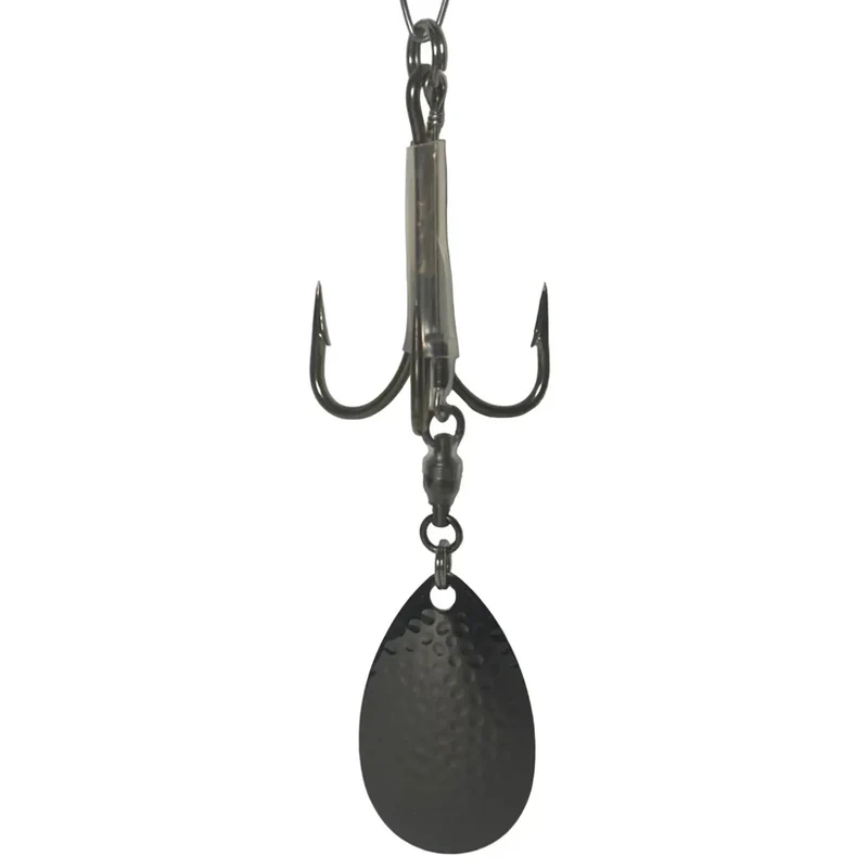 DW 7/0 Bladed Teaser Hook-#8 Indiana Blade Hammered Black Nickel
