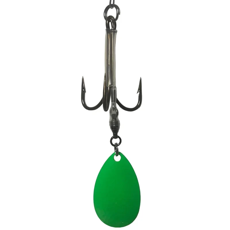 DW 7/0 Bladed Teaser Hook-#8 Indiana Blade Hammered Green