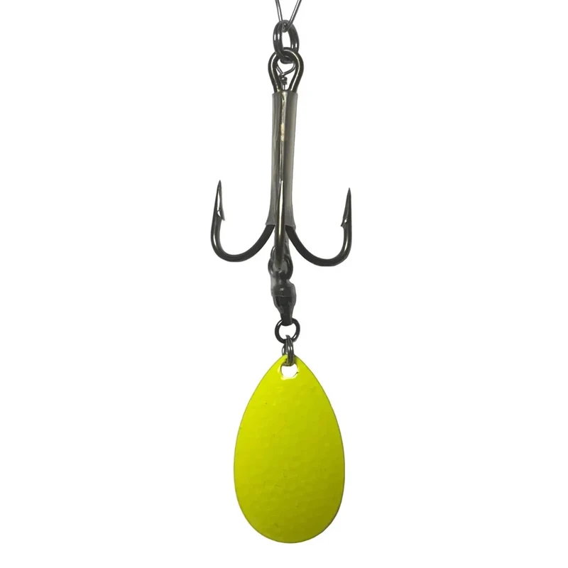 DW 7/0 Bladed Teaser Hook-#8 Indiana Blade Hammered Chartreuse