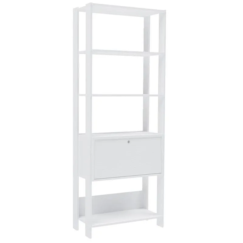 Estante Livreiro 1 Porta 166x63 Cm Branco Arly
