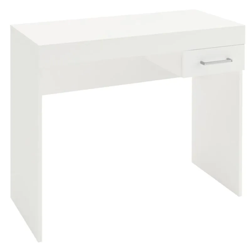 Mesa Escrivaninha 1 Gaveta 91 Cm Branco Arly