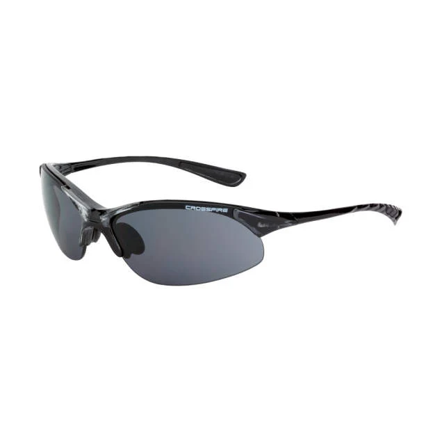 Crossfire XCBR Premium Safety Eyewear Crystal Black Frame - Smoke Lens