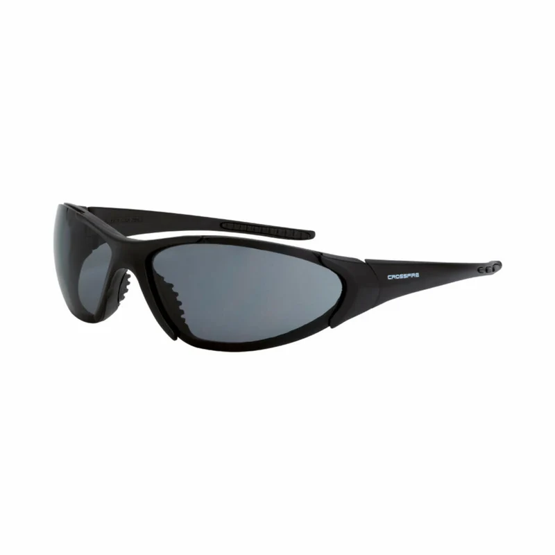 Crossfire Core Premium Safety Eyewear Matte Black Frame - Smoke Lens