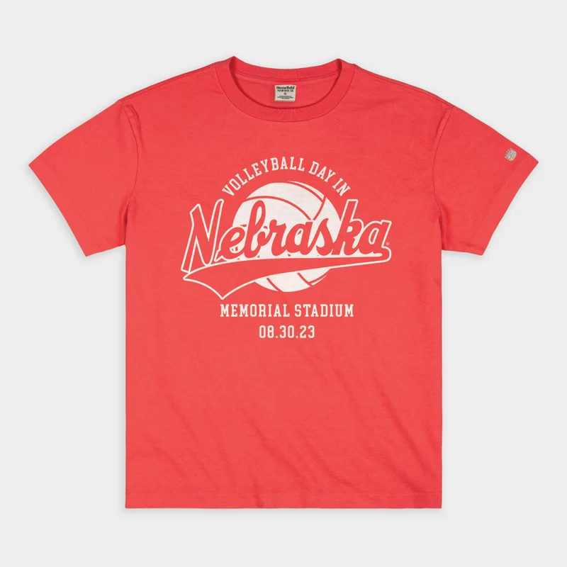 2023 Volleyball Day in Nebraska Vintage Heavyweight Tee XXL / Red