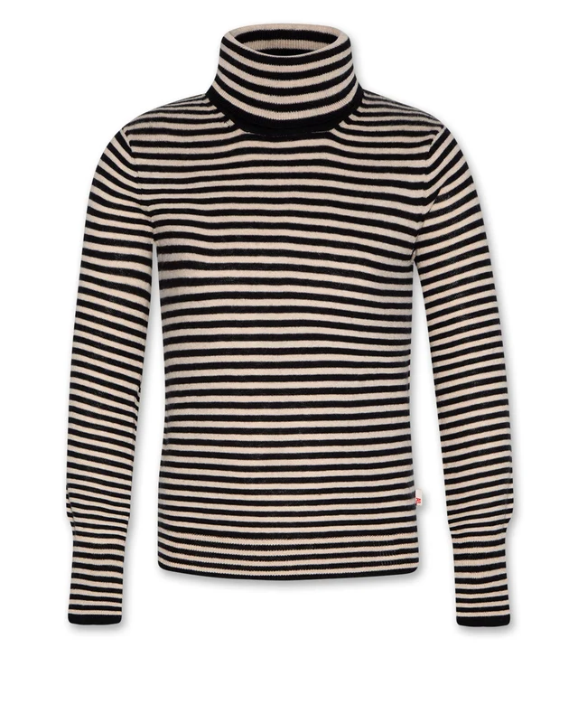 AO76 BLACK/WHITE STRIPED TURTLENECK T-SHIRT 14