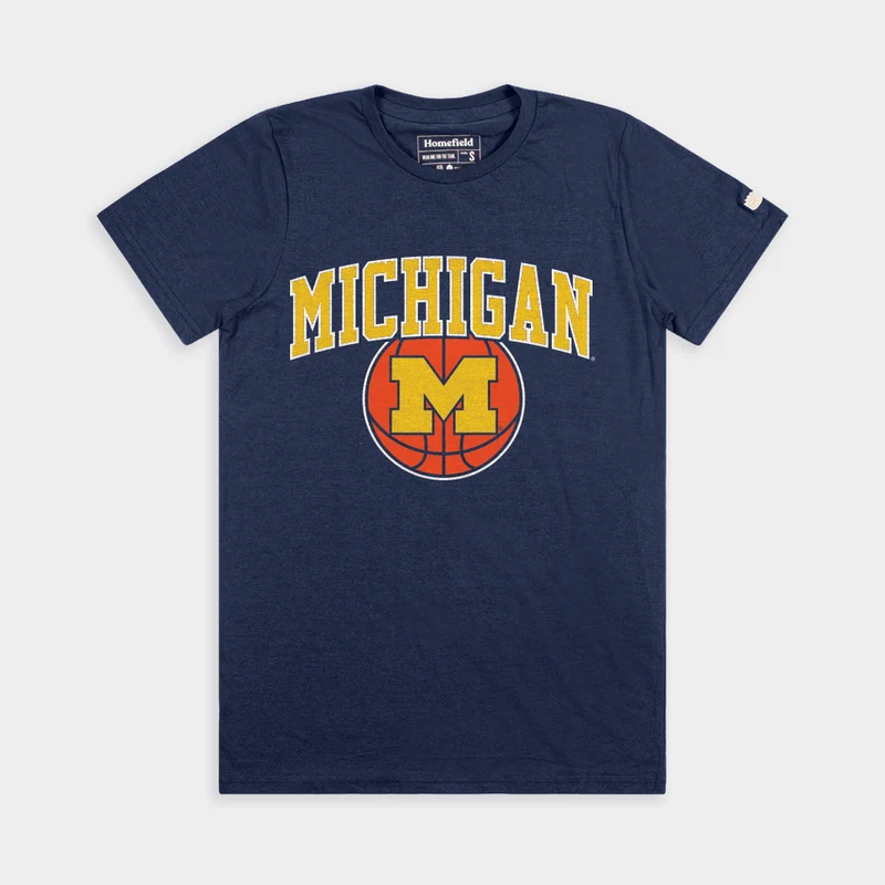 Michigan Basketball Tee XS / Deep Navy