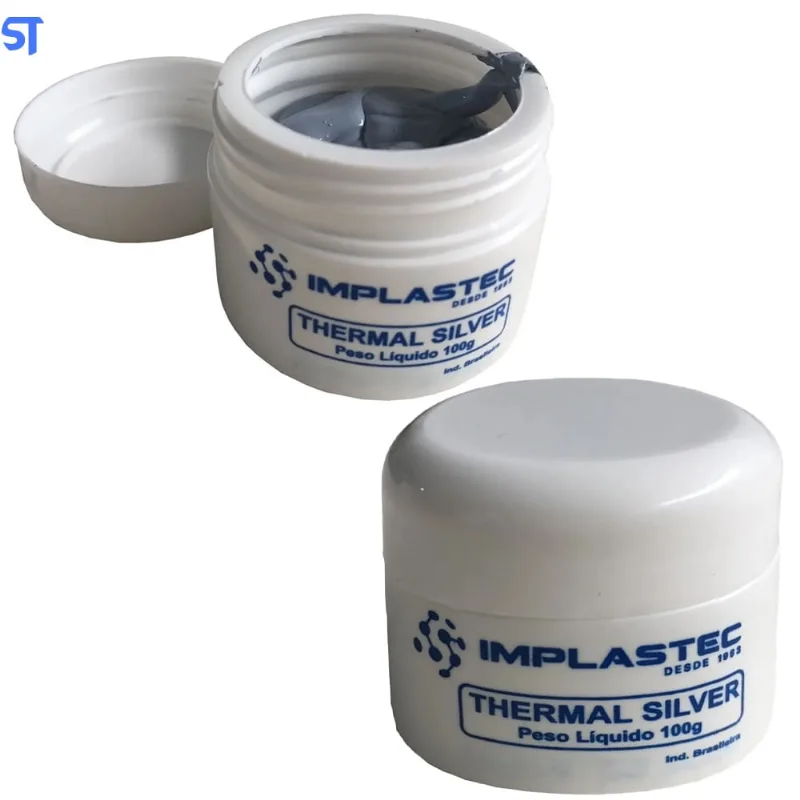 Pasta Térmica Prata Cinza Thermal Silver Para Processador 100g