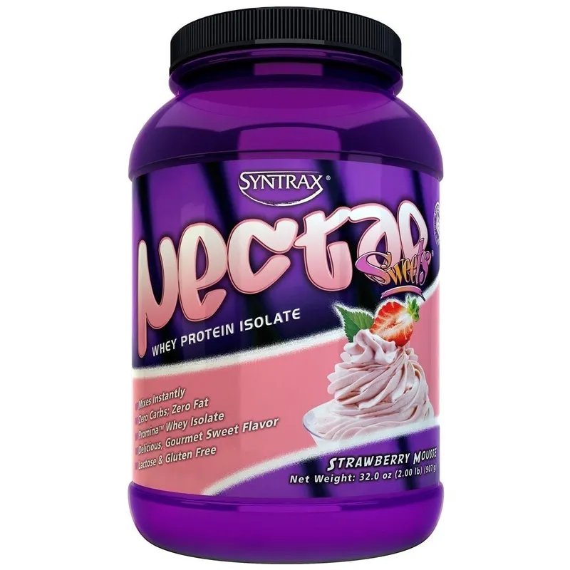 Nectar Whey Isolado Sabor Strawberry Mousse 900 G
