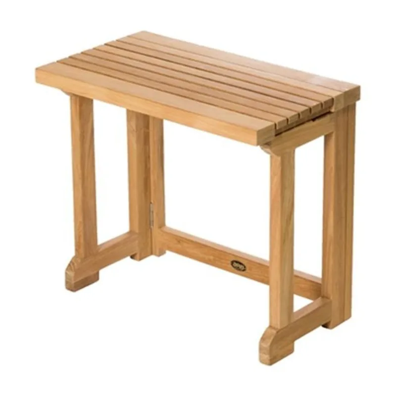 ARB Teak & Specialties Folding Gateleg Shower Bench - 18-in - Teak - Brown
