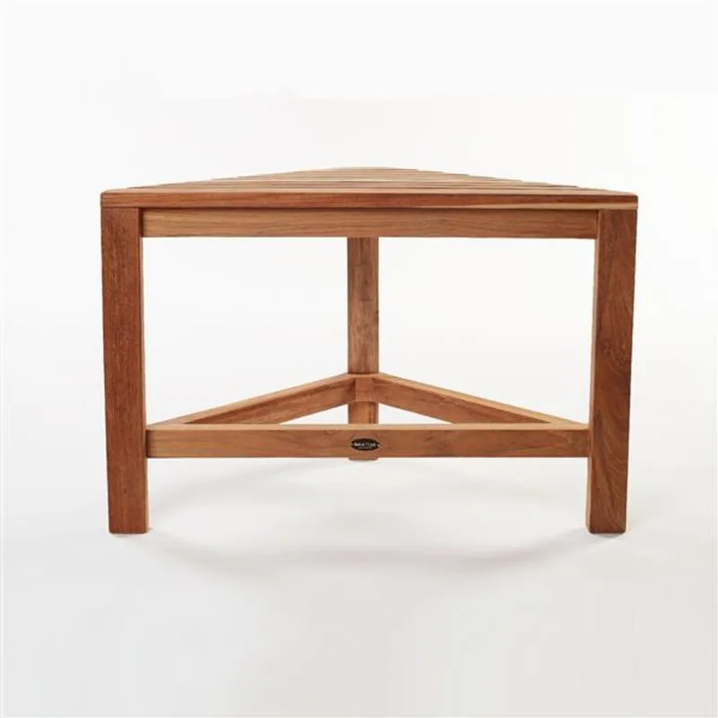 Gala Teak Corner Shower Bench - 24-in - Teak - Natural Wood