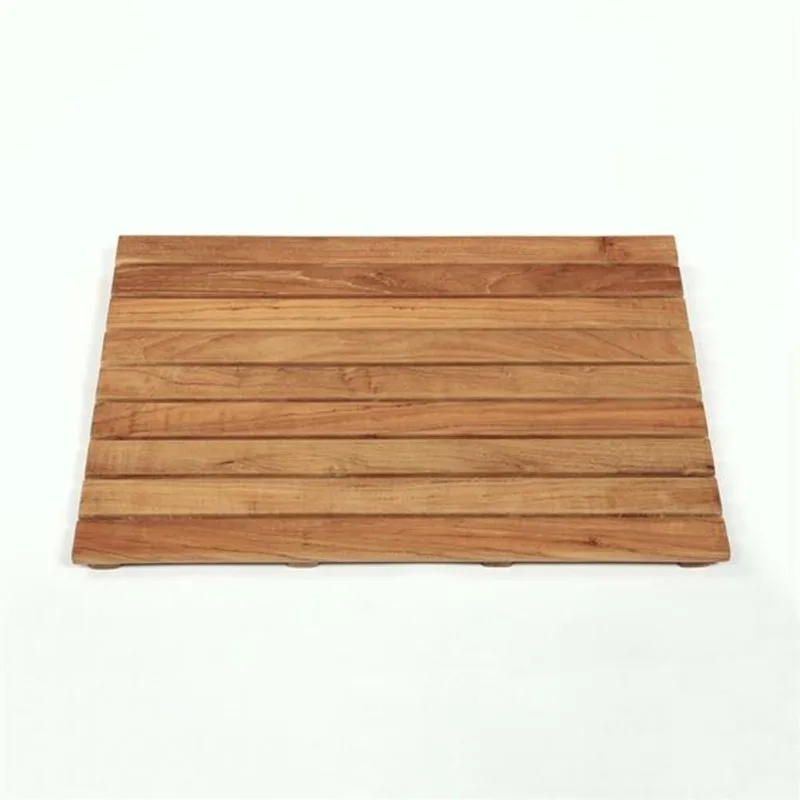 ARB Teak & Specialties Natural Wood Bath Mat - 25-in x 18-in - Teak - Brown