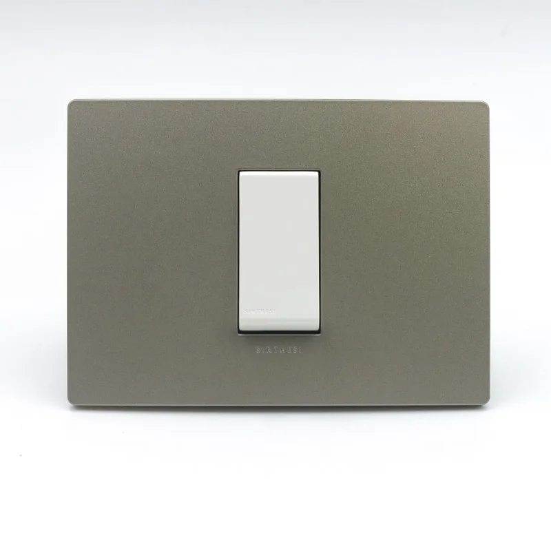 PULSADOR PARA TIMBRE SIMPLE SINTHESI S33 PLACA ARENA Y DADO BLANCO 89400104
