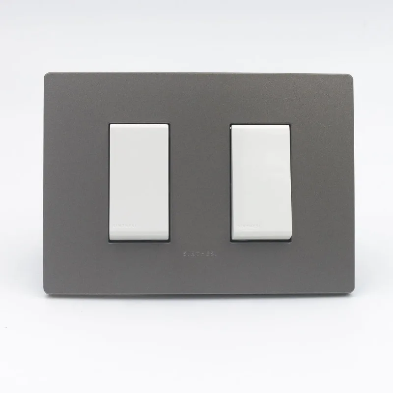 INTERRUPTOR DOBLE SINTHESI S33 PLACA PIEDRA Y DADOS BLANCOS 89400166